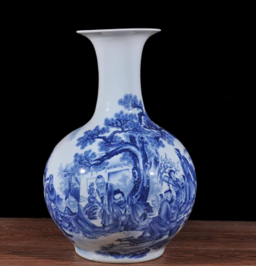 Porcelain Floor Vase with Rotating Base, picture 5 of 7