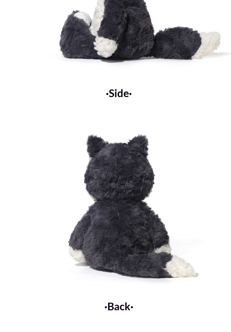 Gray Wolf Plush Toy Adorably Goofy Little Wolf, Super Cute