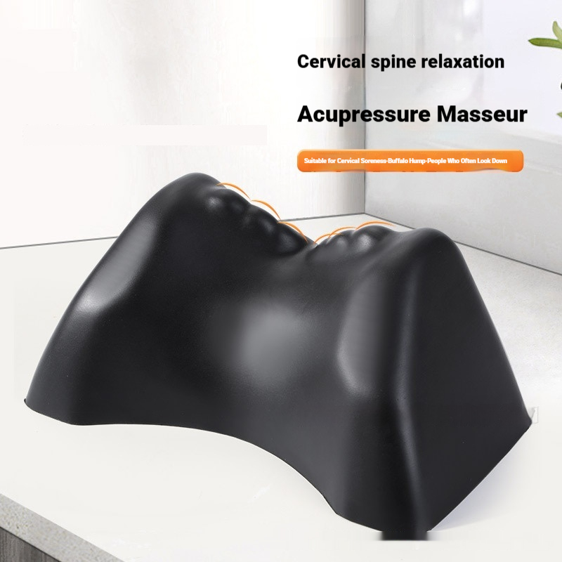 Anti-Curve Gravity Acupressure Shoulder And Neck Stretching Traction PU Cervical Pillow - Image 6