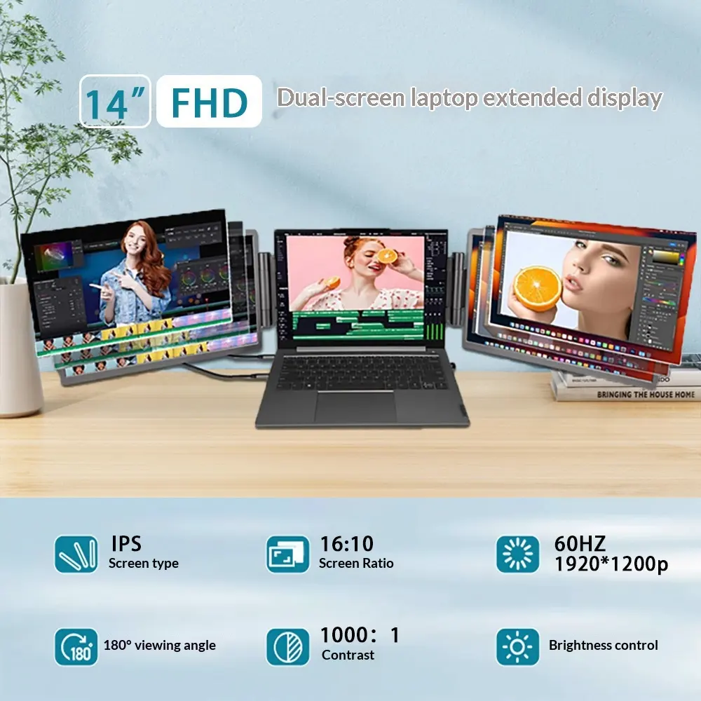 14-inch Dual-Screen Portable Monitor