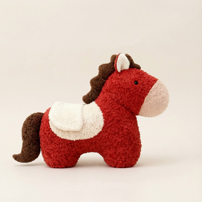 Plush Throw Pillow Spring Festival Horse Year New Decorative Ornaments