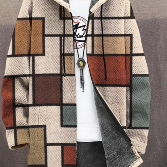 Digital Printing Plus Velvet Men's Coat