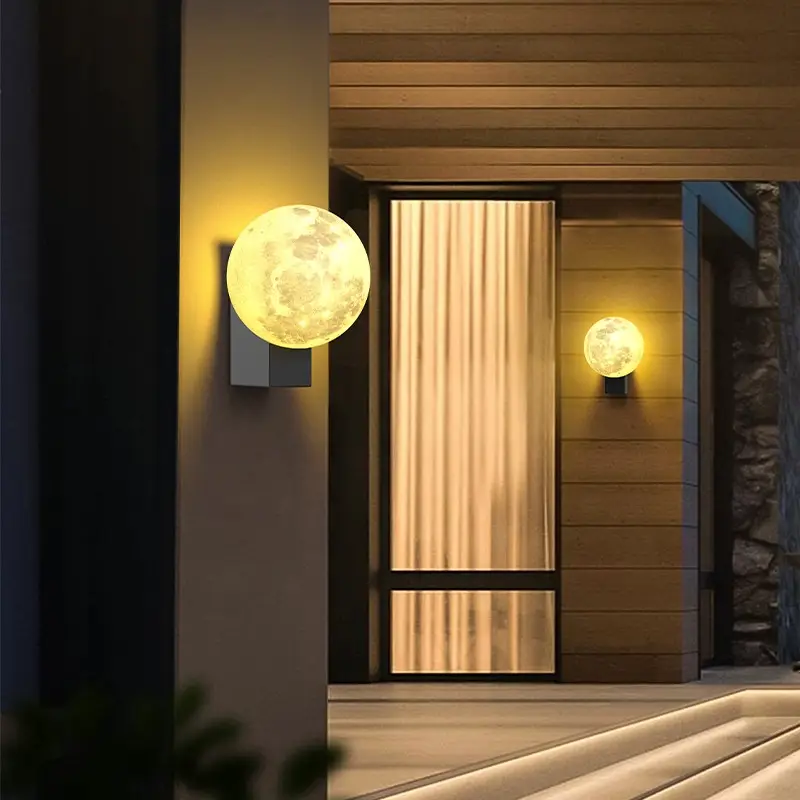 Outdoor Waterproof Wall Moon Lamp Simple Atmosphere Courtyard Light
