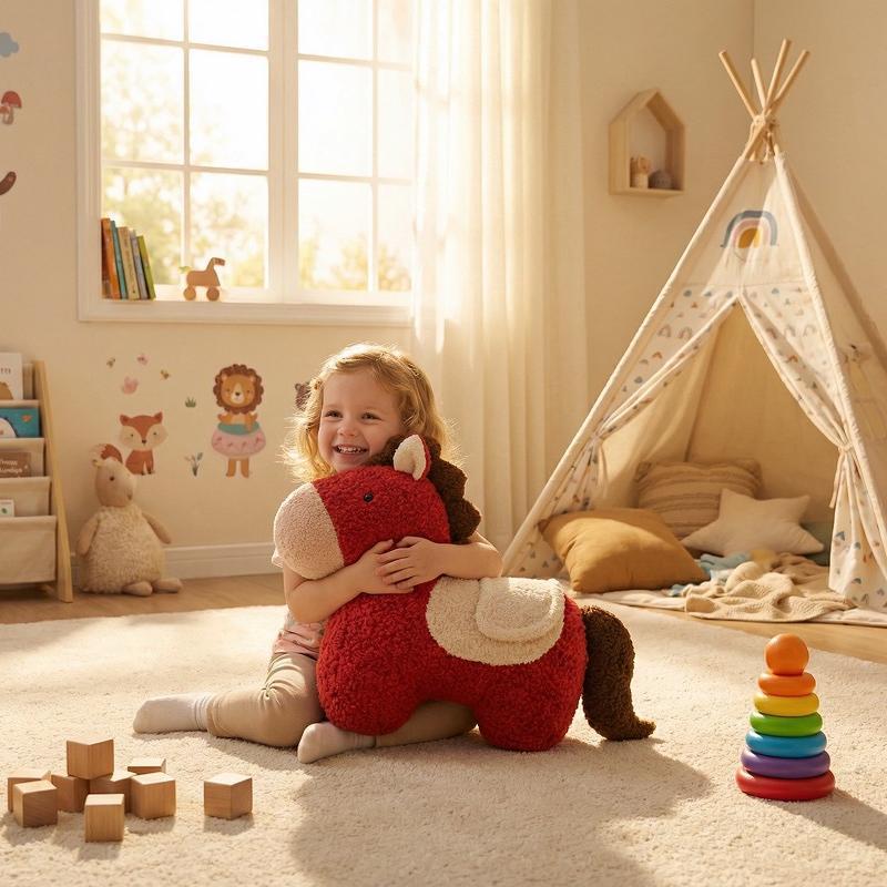 Plush Throw Pillow Spring Festival Horse Year New Decorative Ornaments