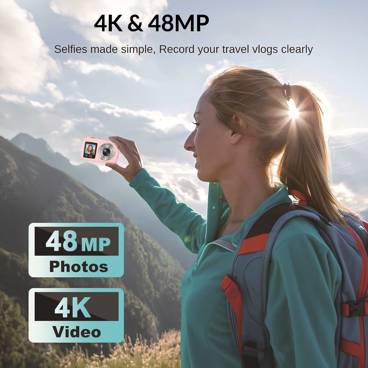 4K HD 48MP Digital Camera For Kids
