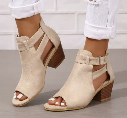 Women's Buckle High Heel Sandals