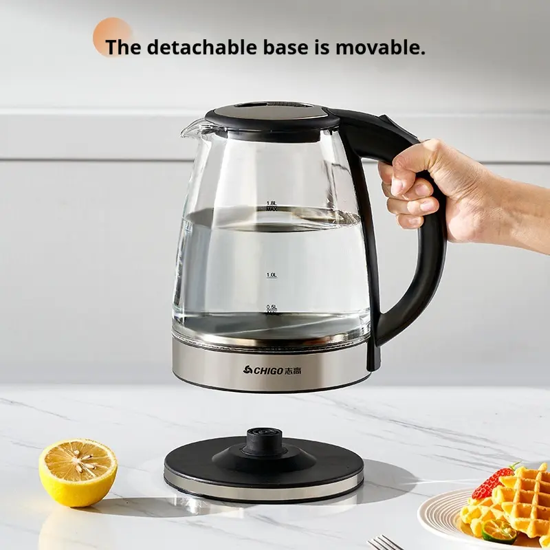 Household Large-Capacity Borosilicate Glass Automatic Shut-Off Water Kettle