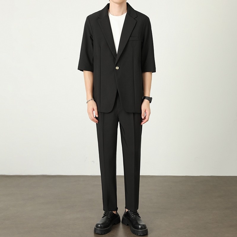 New Ice Silk Thin Summer Mens Casual Suit Jacket