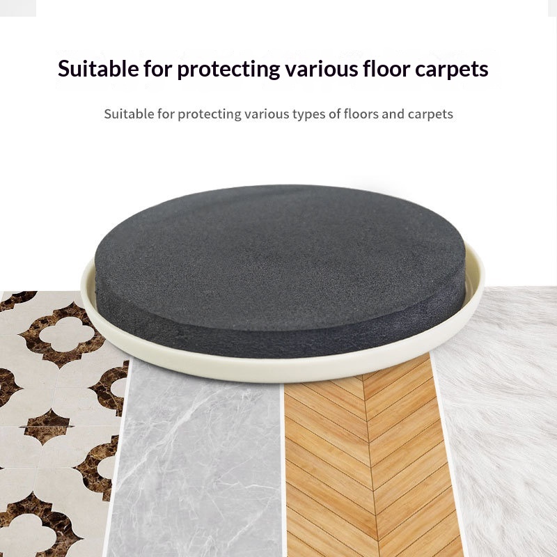 Round 35-inch Large Furniture Moving And Pads Silent Scratch-Resistant EVA Plastic Gliders Beige Sliders