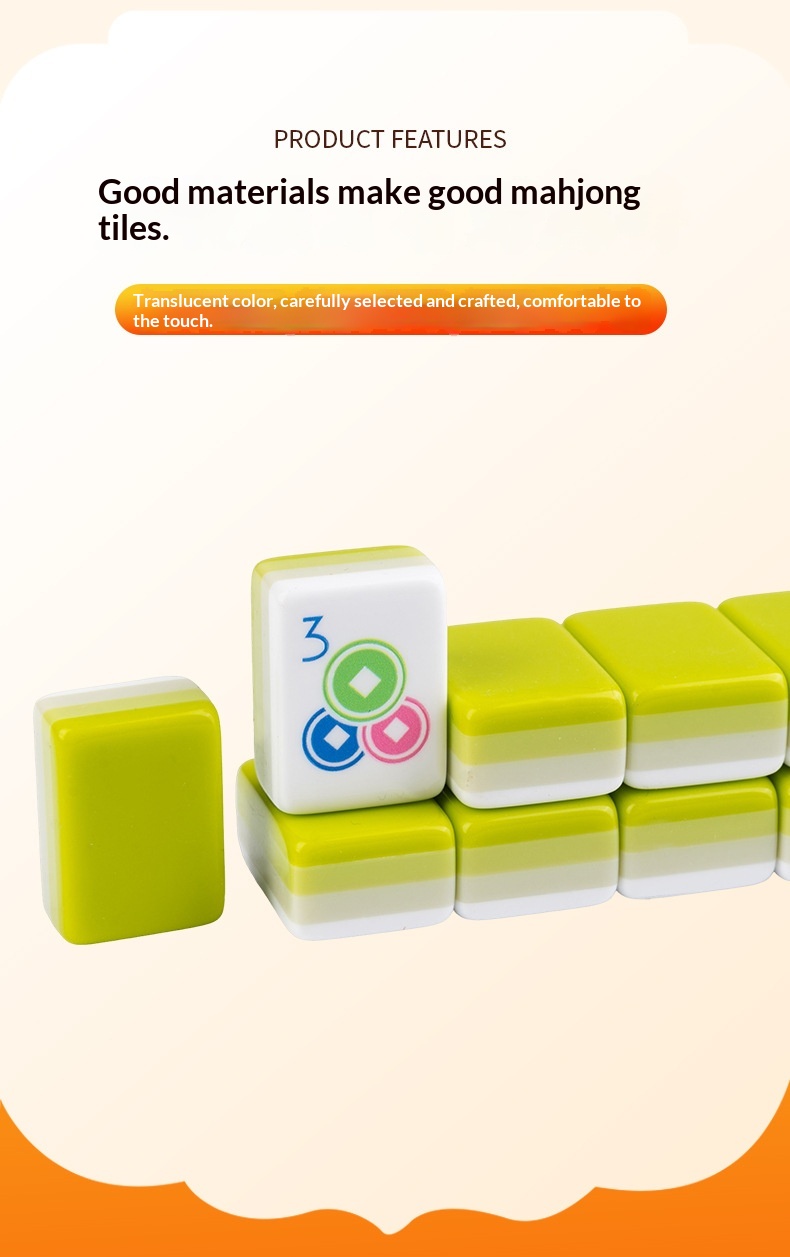 Green three-dot tiles with material claims
