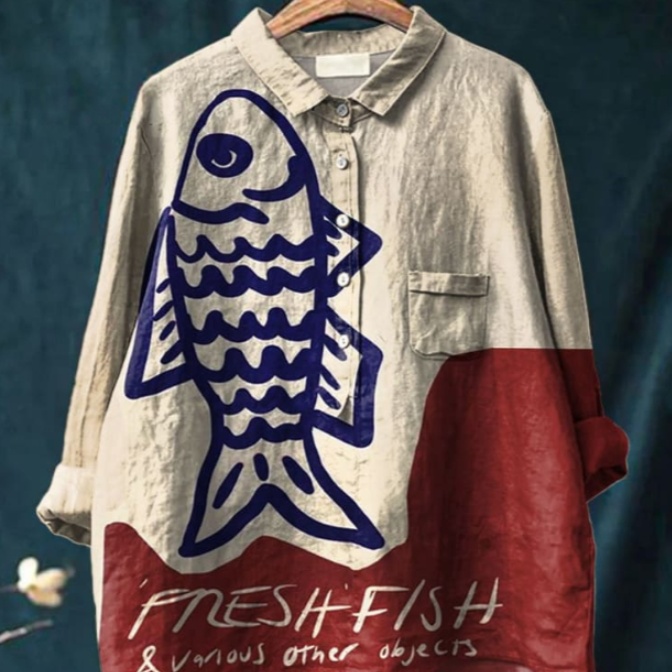 Women's Loose-Fitting Printed Crew-Neck Casual T-Shirt