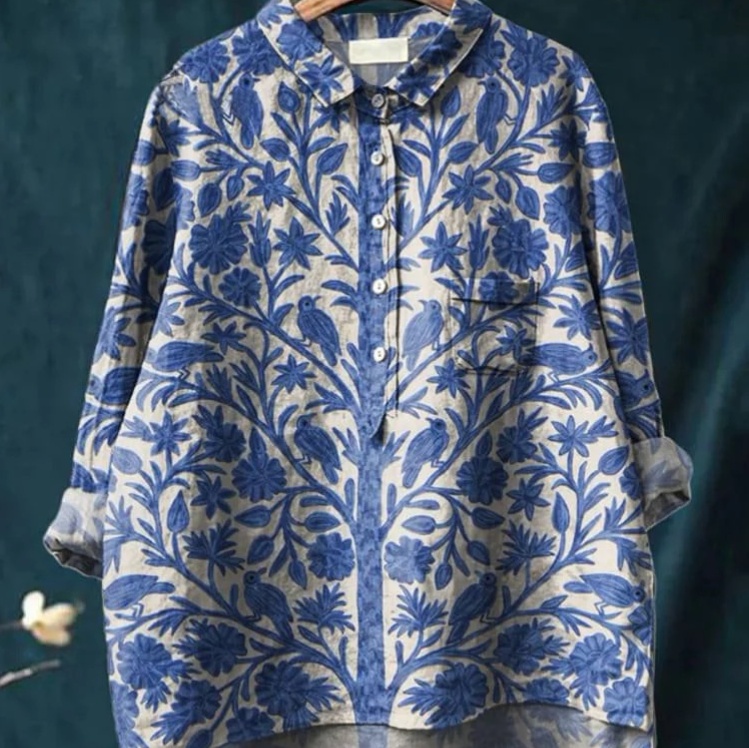 Women's Loose-Fitting Printed Crew-Neck Casual T-Shirt