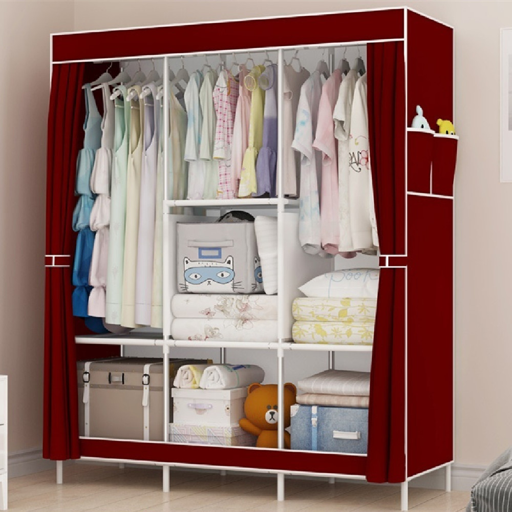 Home Use Reinforced Simple Cloth Wardrobe