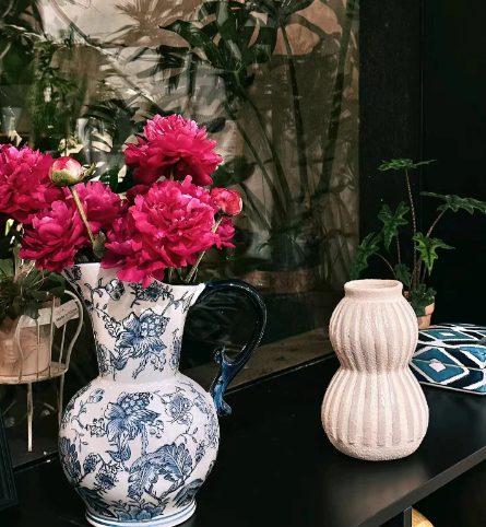Blue-and-white Ceramic Milk Jug Vase Handmade