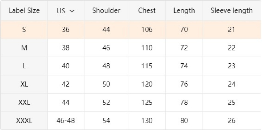 Men's printed lapel polo shirt – size chart measurement reference S to 3XL