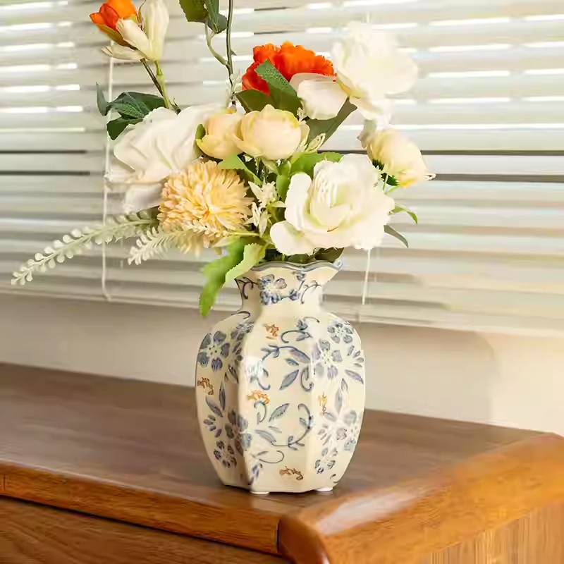 Ceramic Vase, Blue-and-White Porcelain