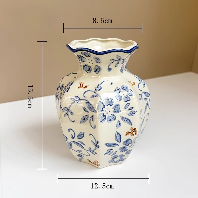 Ceramic Vase, Blue-and-White Porcelain, picture 3 of 6