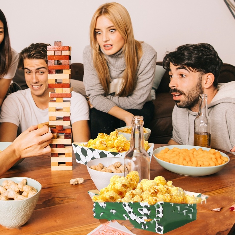 Football-themed Paper Tray French Fry Box Disposable Paper Container
