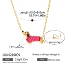 Stainless Steel Oil-Dripping Puppy Bracelet Womens High-End Necklace Light Luxury view 2