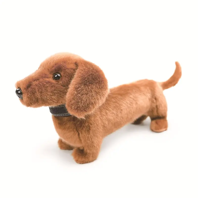 New Sausage Dog Plush Toy Realistic Doll Figurine