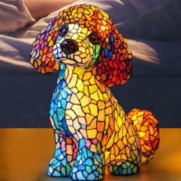 Creative Animal Statue Resin Ornaments With LED Night Light