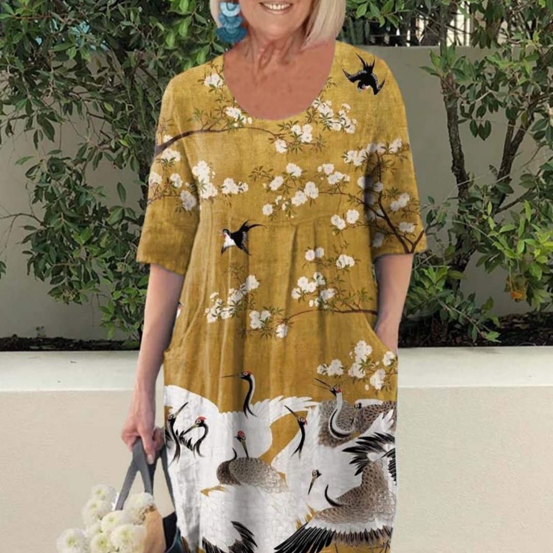 Women's Fashion Casual Printing Dress