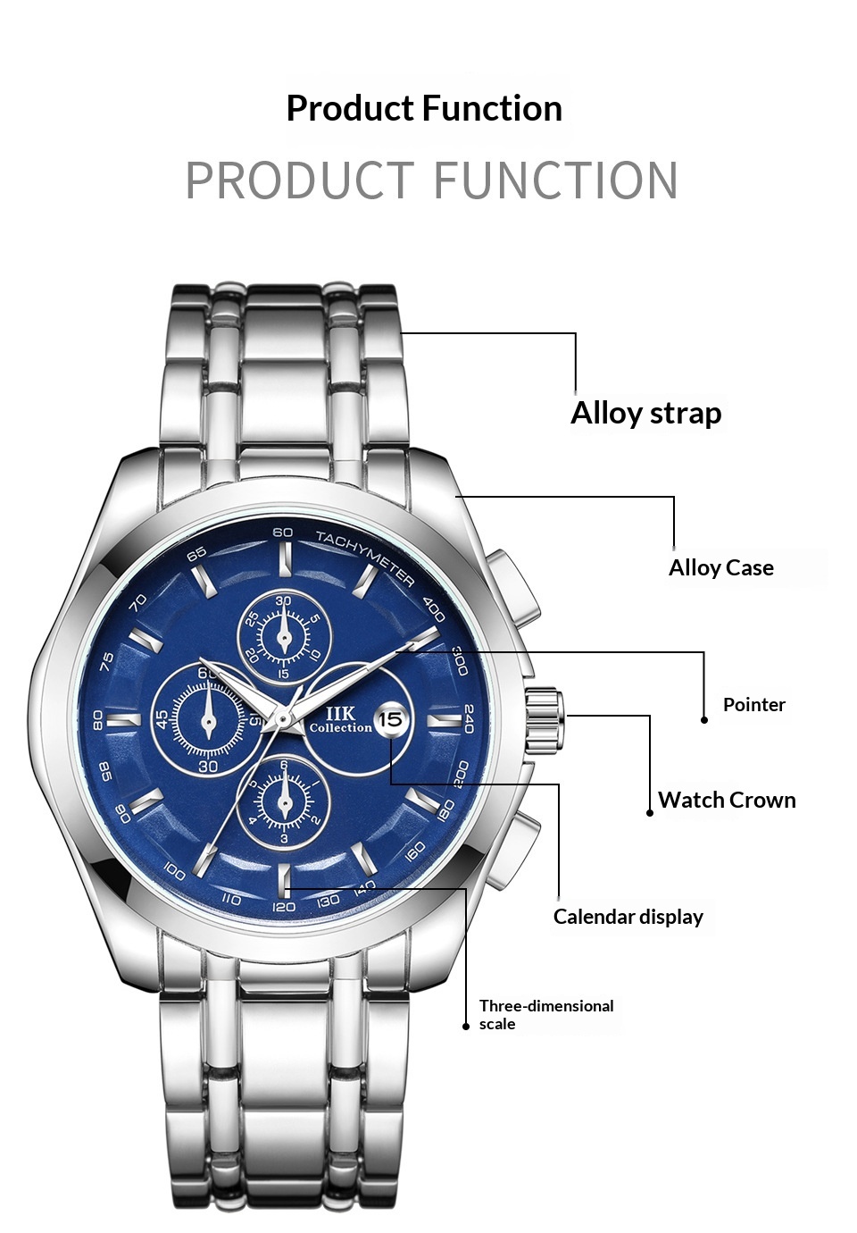 IIK Collection 1361 Calendar Quartz watch for Men