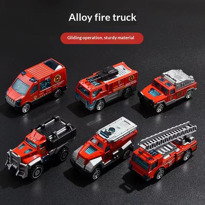 Alloy Fire Truck SWAT Vehicle Model Set