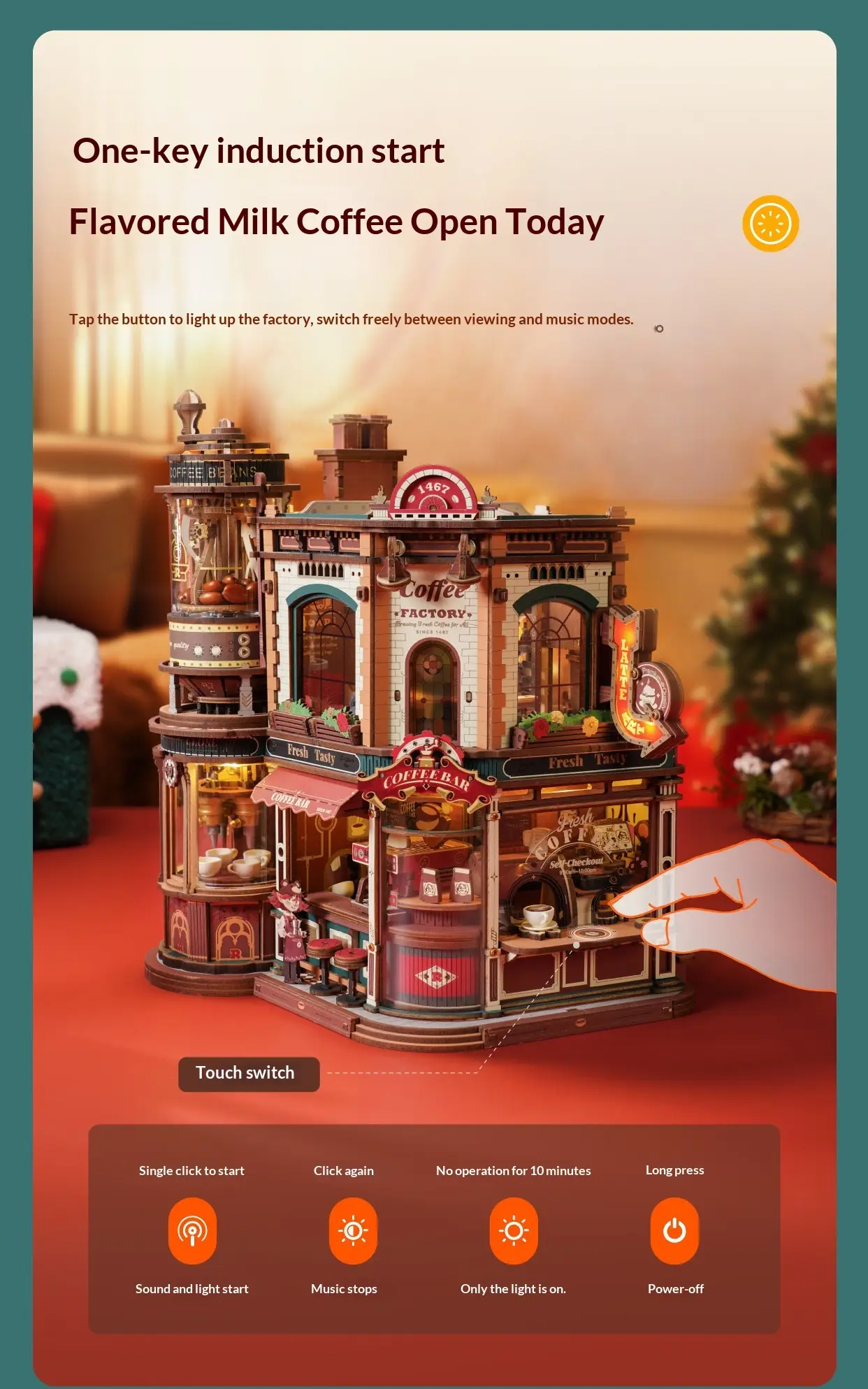 Music Box Building Blocks Wooden Assembly 3D Puzzle