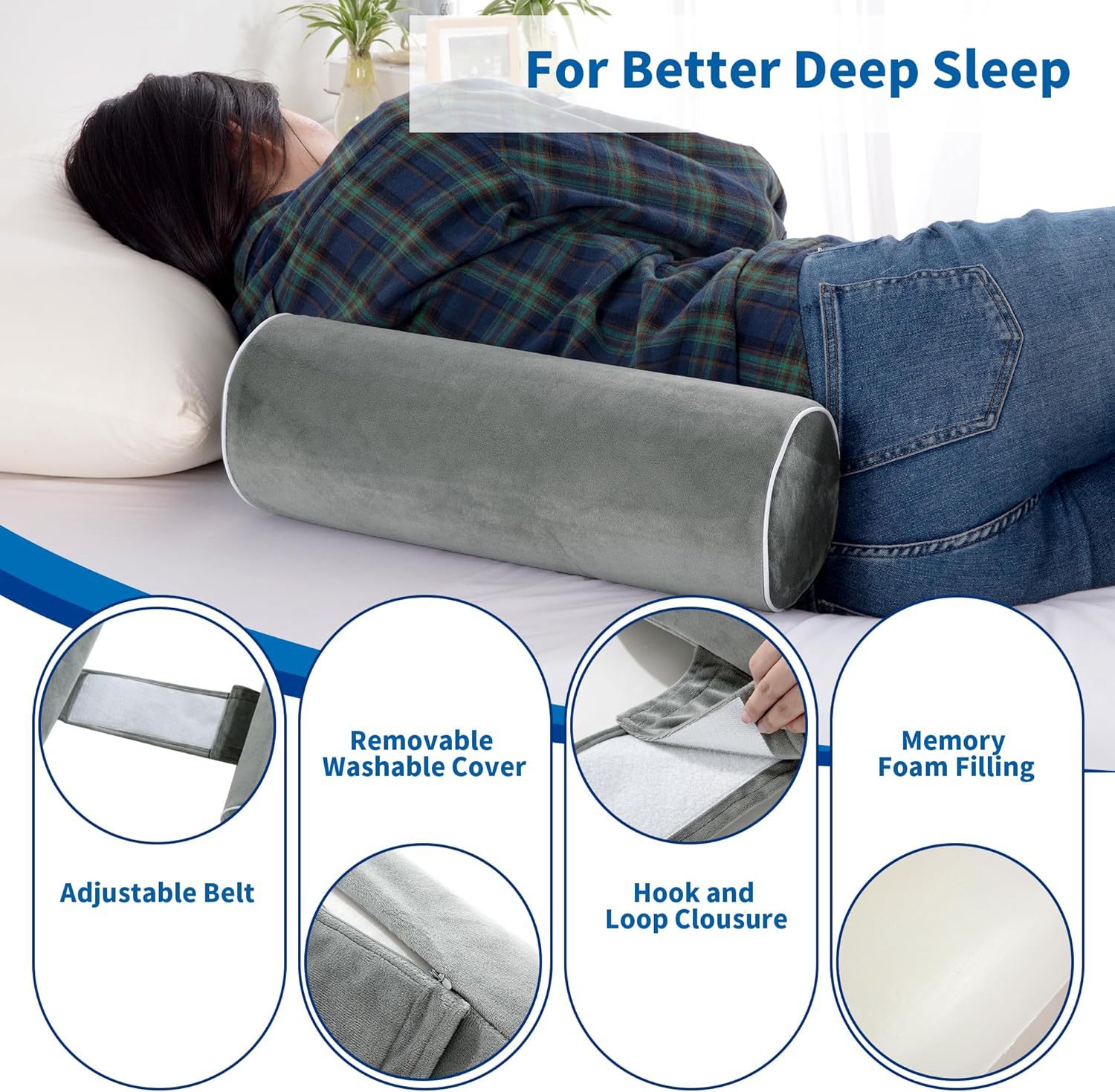 A23 Rolling Improvement Sleep Breathing Cylindrical Pillow
