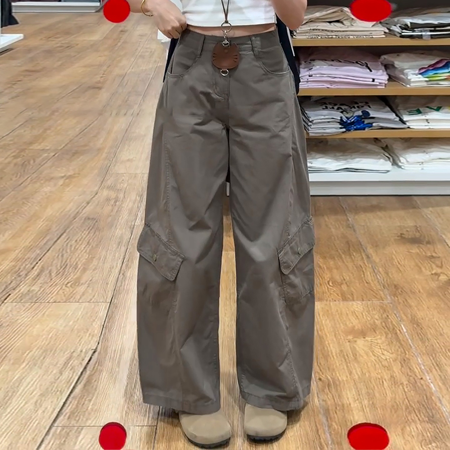 American-style Vintage Work Pants For Women Autumn Winter