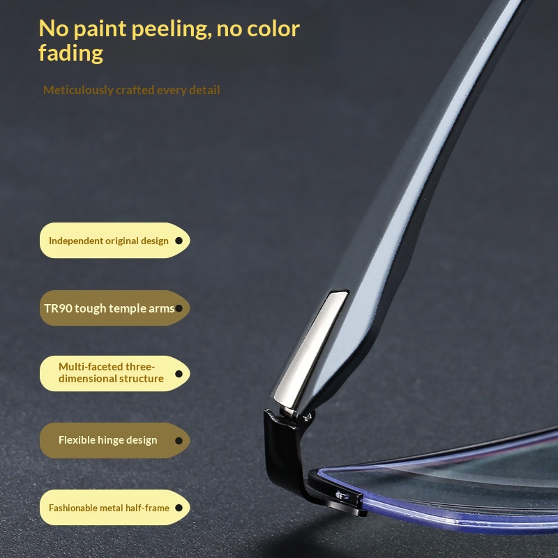 Color-Changing Blue-Light-Blocking Glasses Mens Plain Glasses