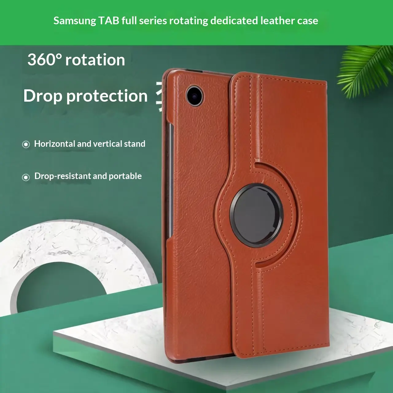 Drop-resistant Leather Tablet Case That Supports Both