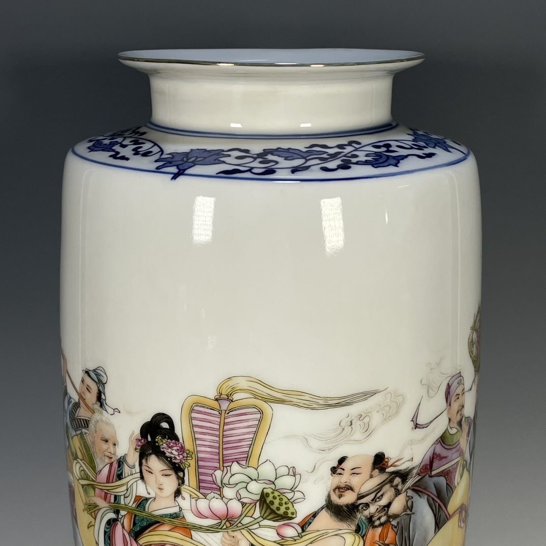Ceramic Decorative Vase, Eight Immortals, picture 2 of 3