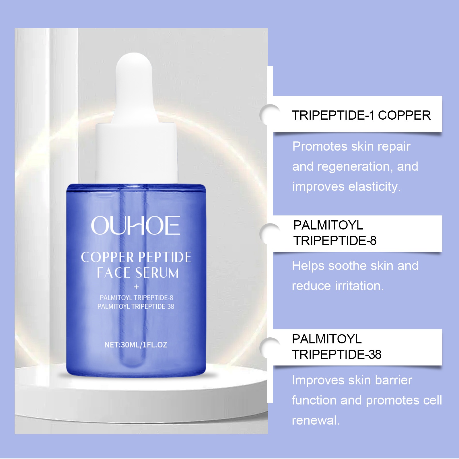 Copper Peptide Facial Liquid Hydrating, Moisturizing And Nourishing - Image 2