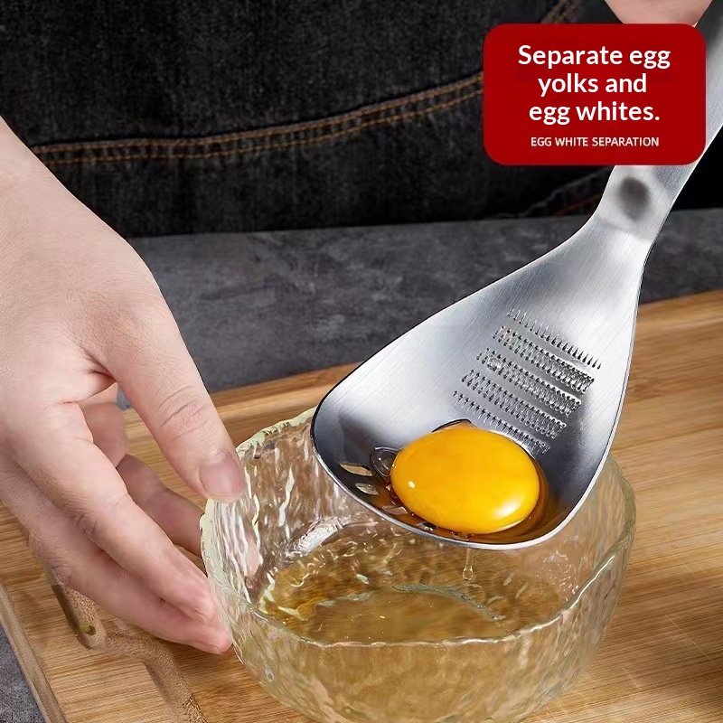 Stainless Steel Food Garlic Masher Spoon Kitchen Gadget