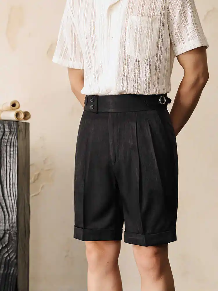 High Waist Shorts Men's Summer Straight Tube