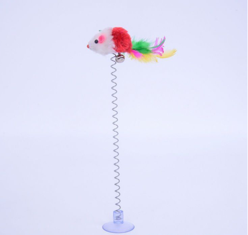 Cat Teaser Set With Bells And Colorful Feathers