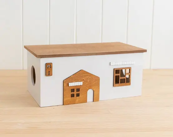 Creative Cartoon Power Strip Board Wire Storage Box