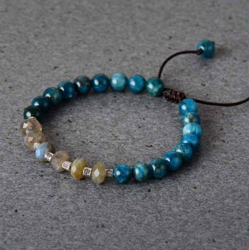 Best-selling Natural Stone Bracelet With Redwood Grain Pattern