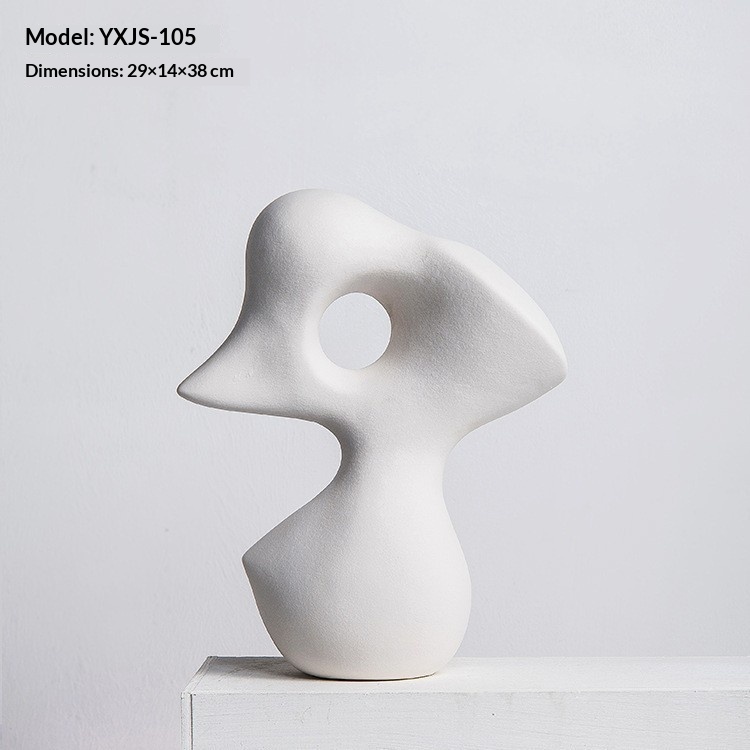 Modern Minimalist Abstract Art Irregular-shaped Ceramic Sculpture