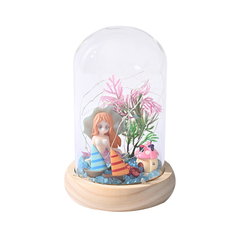 Desktop ornament gift resin glass dome (dinosaur-style)