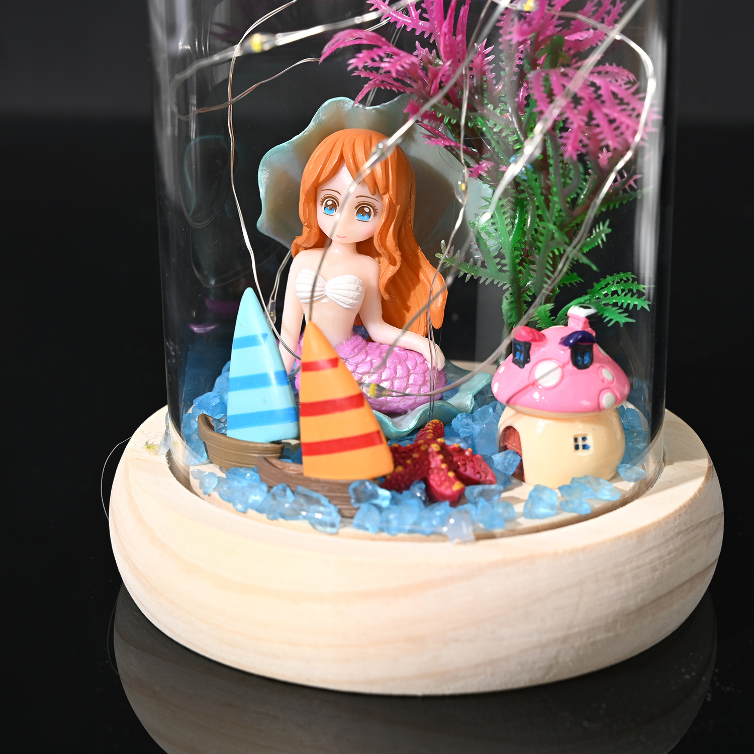 Desktop ornament gift resin glass dome (dinosaur-style)