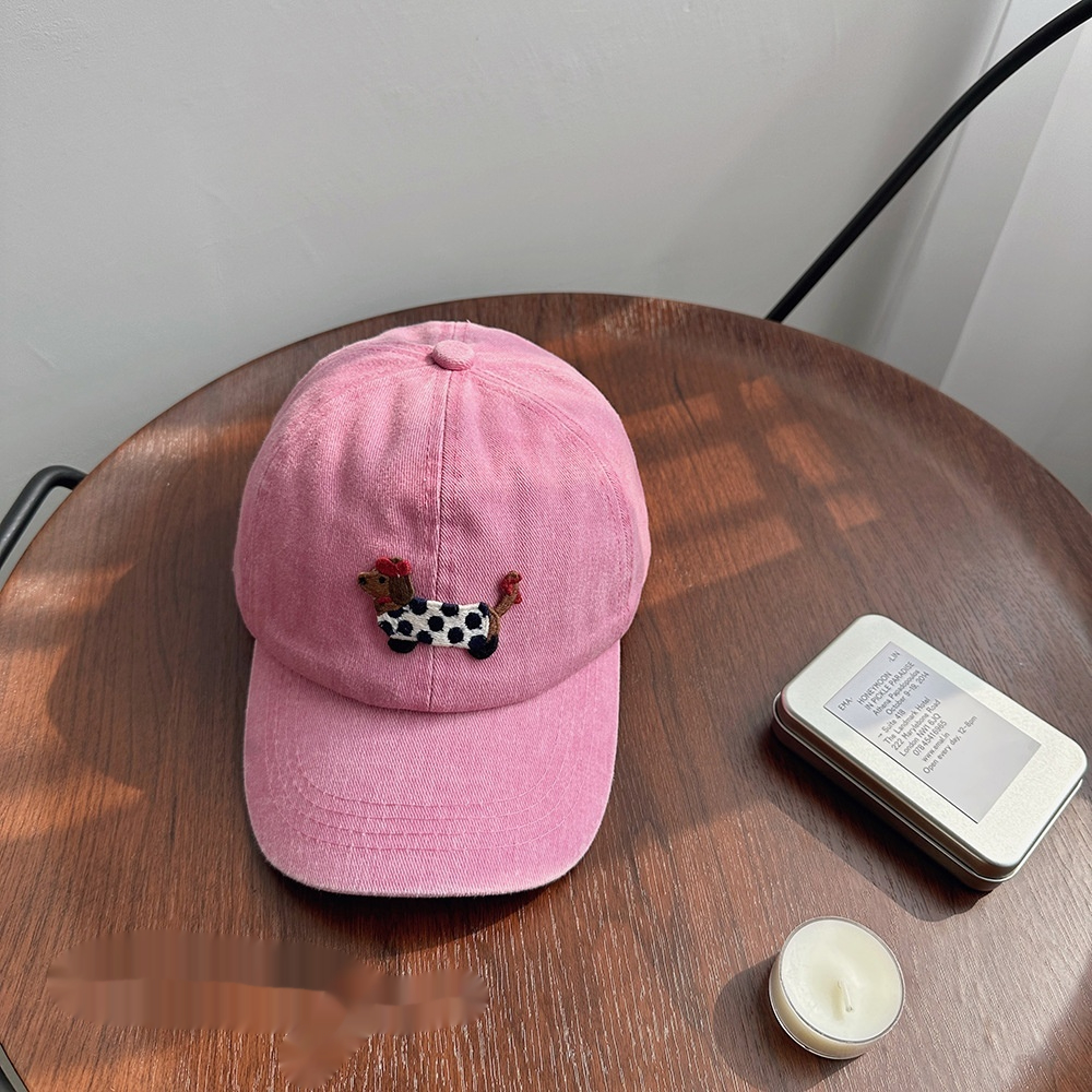 Washed Distressed Baseball Cap For Women