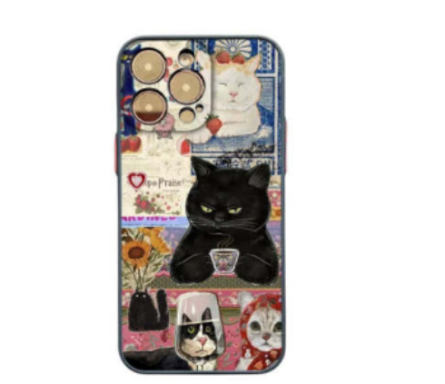 Double-layer Protective Film Cute Cat Phone Case