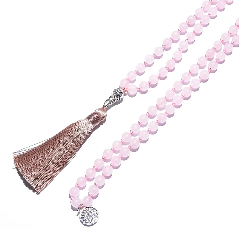 Traditional Pink Tassel Mala Beads