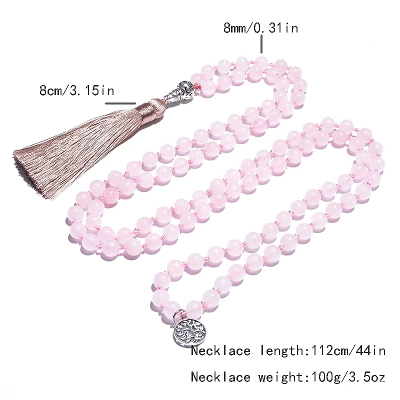 Traditional Pink Tassel Mala Beads