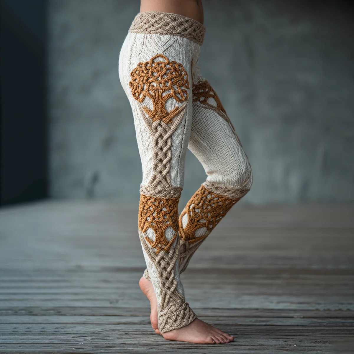 Retro 3D Digital Print Women's Casual Leggings