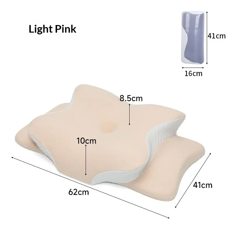 Memory Foam Cervical Support Slow-rebound Contoured Pillow