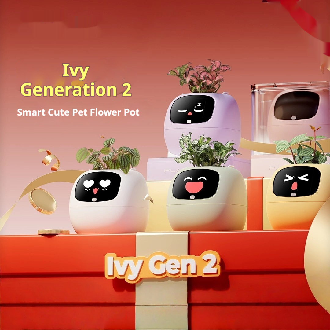 Second-generation Smart Self-watering Flower Pot Round Shape USB Rechargeable